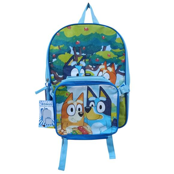 Bluey Bingo Kid's Backpack W/Detachable Lunch Kit Blue - Picture 1 of 6